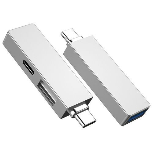 WiWu Alpha (3-in-1) USB Type-C Hub / Dual USB-A (Female) Adapter for Phone / Tablet / Laptop