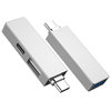 WiWu Alpha (3-in-1) USB Type-C Hub / Dual USB-A (Female) Adapter for Phone / Tablet / Laptop