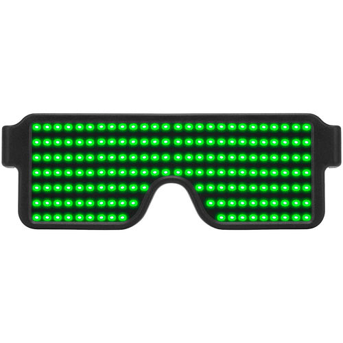 Dynamic Colour / Animated LED Party Glasses (Rechargeable) - Green