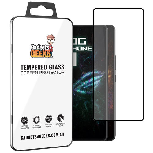 Full Coverage Tempered Glass Screen Protector for Asus ROG Phone 9 / 9 Pro - Black
