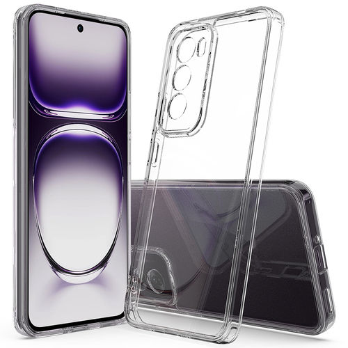 Hybrid Acrylic Tough Shockproof Case for Oppo Reno12 5G - Clear (Frame)