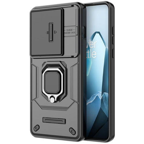 Heavy Duty Shockproof Case / Slide Camera Cover for OnePlus 13 - Black
