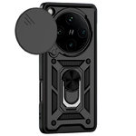 Heavy Duty Shockproof Case / Slide Camera Cover for Oppo Find X8 Pro - Black