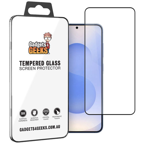Full Coverage Tempered Glass Screen Protector for Samsung Galaxy S25+ (Black)