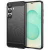 Flexi Slim Carbon Fibre Case for Samsung Galaxy S25 - Brushed Black