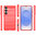 Flexi Slim Carbon Fibre Case for Samsung Galaxy S25+ (Brushed Red)