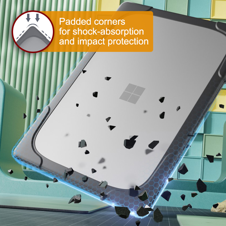 Heavy Duty Tough Shockproof Case for Microsoft Surface Laptop 7 (13.8") - Dark Grey
