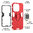 Slim Armour Tough Shockproof Case / Ring Holder Stand for Oppo A60 / A40 - Red