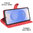 Leather Wallet Case & Card Holder Pouch for Samsung Galaxy S25+ (Red)