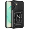Heavy Duty Shockproof Case / Slide Camera Cover for Samsung Galaxy S25 - Black