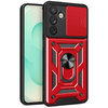 Heavy Duty Shockproof Case / Slide Camera Cover for Samsung Galaxy S25 - Red