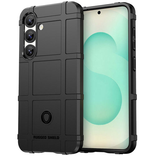 Anti-Shock Grid Texture Shockproof Case for Samsung Galaxy S25 - Black