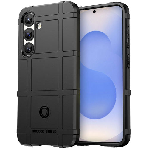 Anti-Shock Grid Texture Shockproof Case for Samsung Galaxy S25+ (Black)