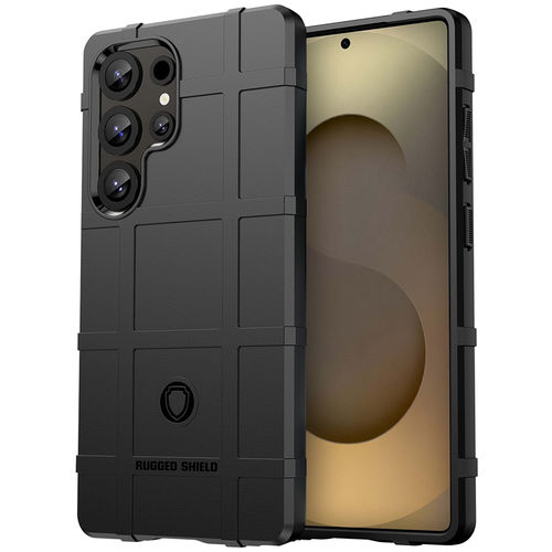 Anti-Shock Grid Texture Shockproof Case for Samsung Galaxy S25 Ultra (Black)