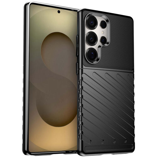 Flexi Thunder Tough Shockproof Case for Samsung Galaxy S25 Ultra - Black (Texture)