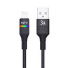 Totu Journey (15W) Glowing LED USB Lightning Charging Cable (1.5m) for iPhone / iPad - Black