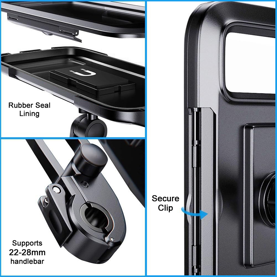 360 Stealth Waterproof Bicycle / Motorbike Case / Handlebar Mount / Phone Holder