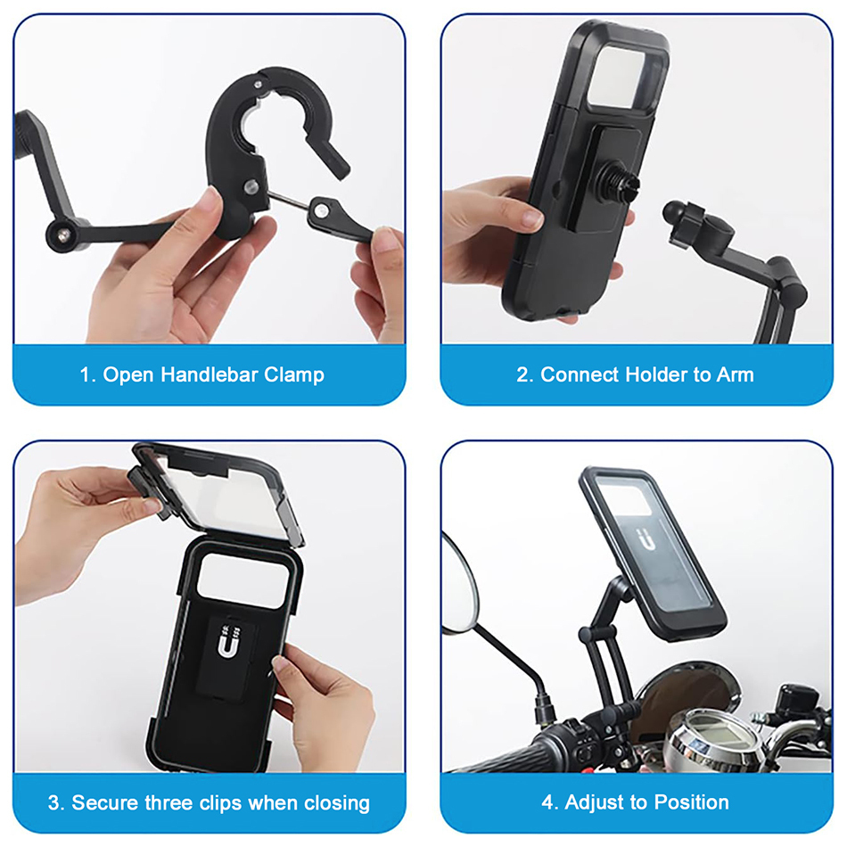 360 Stealth Waterproof Bicycle / Motorbike Case / Handlebar Mount / Phone Holder