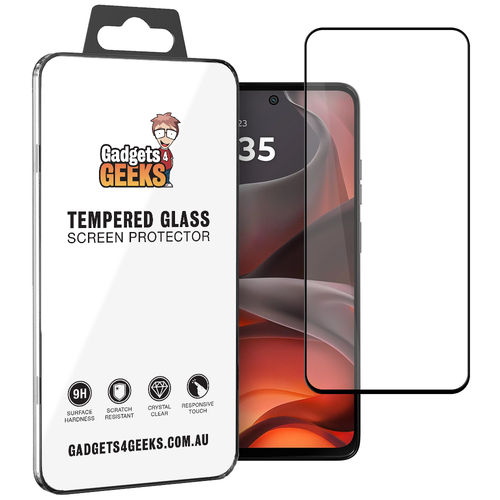Full Coverage Tempered Glass Screen Protector for Motorola Moto G05 / G15 - Black