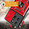 Heavy Duty Shockproof Case / Slide Camera Cover for Motorola Moto G15 - Red