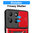 Heavy Duty Shockproof Case / Slide Camera Cover for Motorola Moto G15 - Red