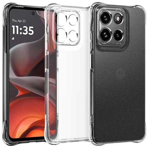 Flexi Gel Shockproof Case for Motorola Moto G15 - Clear (Gloss Grip)