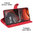 Leather Wallet Case & Card Holder Pouch for Motorola Moto G15 - Red