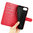 Leather Wallet Case & Card Holder Pouch for Apple iPhone 16e - Red