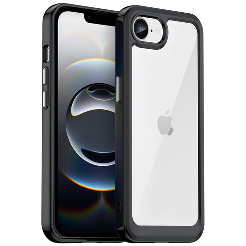 Hybrid Acrylic Tough Shockproof Case for Apple iPhone 16e - Black (Frame)