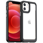 Hybrid Acrylic Tough Shockproof Case for Apple iPhone 12 / 12 Pro - Black (Frame)