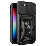 Heavy Duty Shockproof Slide Camera Case for Apple iPhone 8 / 7 / SE (2nd / 3rd Gen) - Black