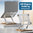360 Rotating (Z-Fold) Adjustable Aluminium / Wooden Desktop Stand for Laptop - Silver