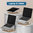 360 Rotating (Z-Fold) Adjustable Aluminium / Wooden Desktop Stand for Laptop - Silver