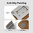 360 Rotating (Z-Fold) Adjustable Aluminium / Wooden Desktop Stand for Laptop - Silver