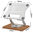 360 Rotating (Z-Fold) Adjustable Aluminium / Wooden Desktop Stand for Laptop - Silver