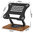 360 Rotating (Z-Fold) Adjustable Aluminium / Wooden Desktop Stand for Laptop - Black