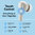 Baseus Bowie E17 (ENC) Noise Cancelling (TWS) Bluetooth Wireless Earphones - White