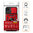 Heavy Duty Shockproof Case / Slide Camera Cover for Apple iPhone 16e - Red