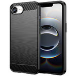 Flexi Slim Carbon Fibre Case for Apple iPhone 16e - Brushed Black
