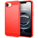 Flexi Slim Carbon Fibre Case for Apple iPhone 16e - Brushed Red