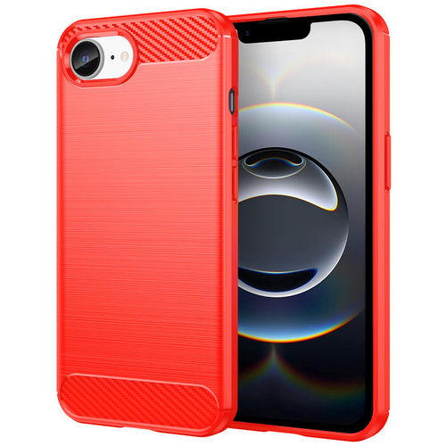 Flexi Slim Carbon Fibre Case for Apple iPhone 16e - Brushed Red