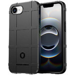 Anti-Shock Grid Texture Shockproof Case for Apple iPhone 16e - Black