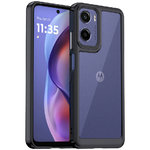 Hybrid Acrylic Tough Shockproof Case for Motorola Moto G05 - Black (Frame)