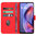 Leather Wallet Case & Card Holder Pouch for Motorola Moto G05 - Red