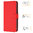 Leather Wallet Case & Card Holder Pouch for Motorola Moto G05 - Red