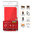 Leather Wallet Case & Card Holder Pouch for Motorola Moto G05 - Red