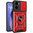 Heavy Duty Shockproof Case / Slide Camera Cover for Motorola Moto G05 - Red