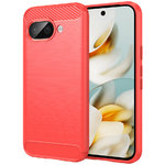 Flexi Slim Carbon Fibre Case for Google Pixel 9a - Brushed Red