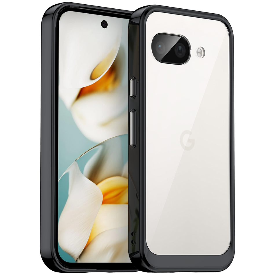 Hybrid Acrylic Tough Shockproof Case for Google Pixel 9a - Black (Frame)