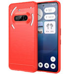 Flexi Slim Carbon Fibre Case for Nothing Phone (3a) - Brushed Red